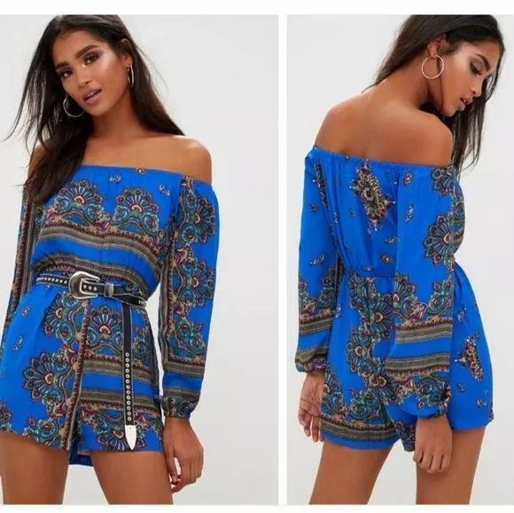 Pretty little thing paisley cheap dress