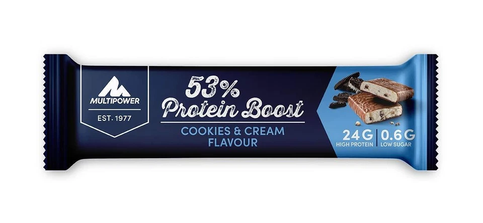 53% Protein Boost – 20 x 45 g Protein Riegel Cookies & Cream mit 53% hochwert... - Bild 2 von 4