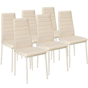 Set Di 6 Sedia Per Sala Da Pranzo Tavolo Cucina Eleganti Moderne Robusto Beige N Ebay