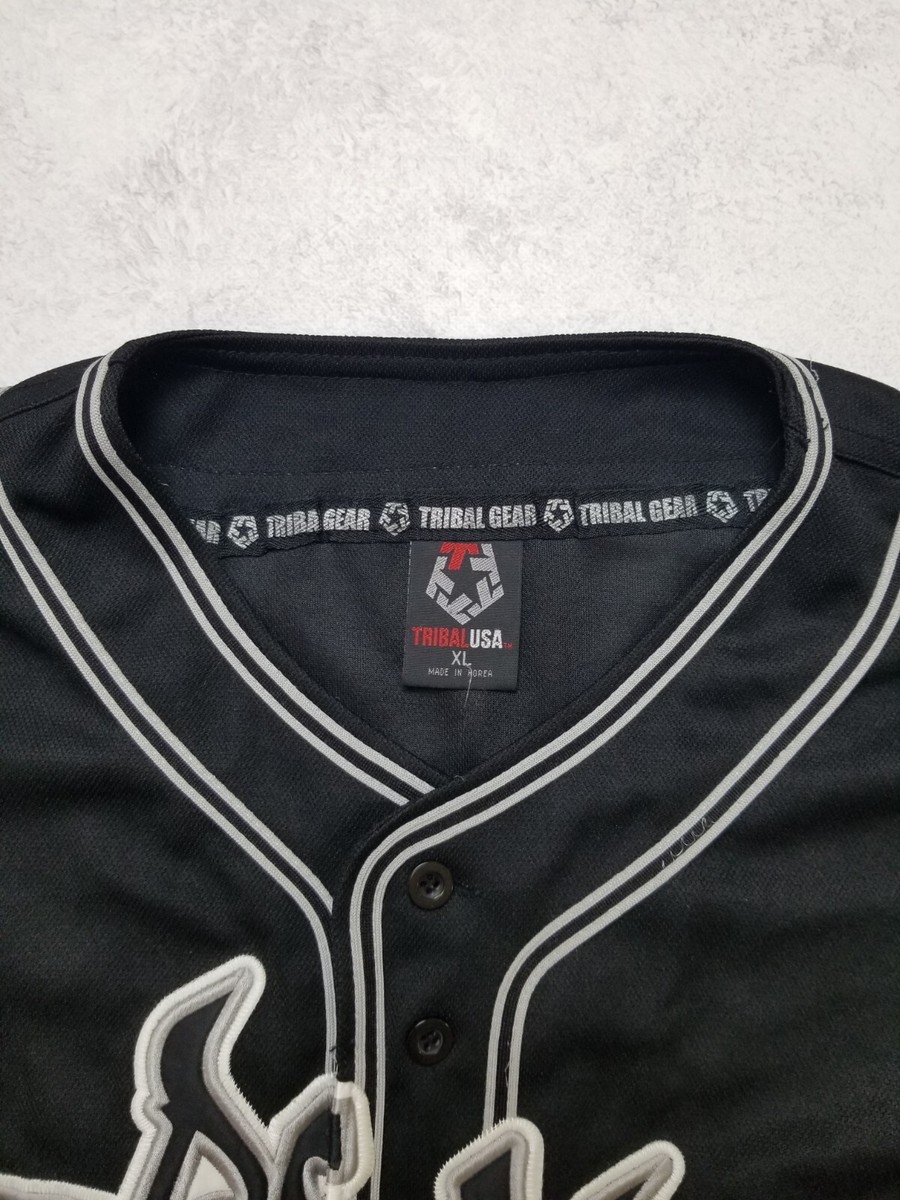 絶版 TRIBAL GEAR ベースボールシャツ HIPHOP グレー　XL 絶版 TRIBAL GEAR ベースボールシャツ HIPHOP グレー XL - メルカリ