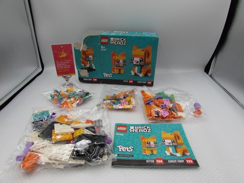 Lego 40480 Brick Headz Kitten and Ginger Tabby Complete Kit MA9
