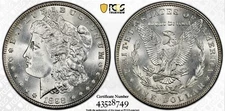 1898 MORGAN SILVER DOLLAR PCGS & CAC MS65+ BRIGHT WHITE COIN - GREAT EYE APPEAL