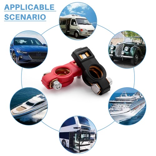 1 Pair Battery Terminal Heavy Duty Car Vehicle Connector Cable Clamp Clip Z2A5 - Picture 8 of 8