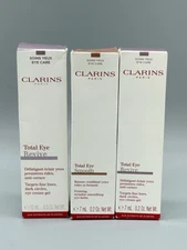 LOT OF 3 CLARINS PARIS PRODUCTS TOTAL EYE REVIVE AND SMOOTH BEAUTY PRODUCTS