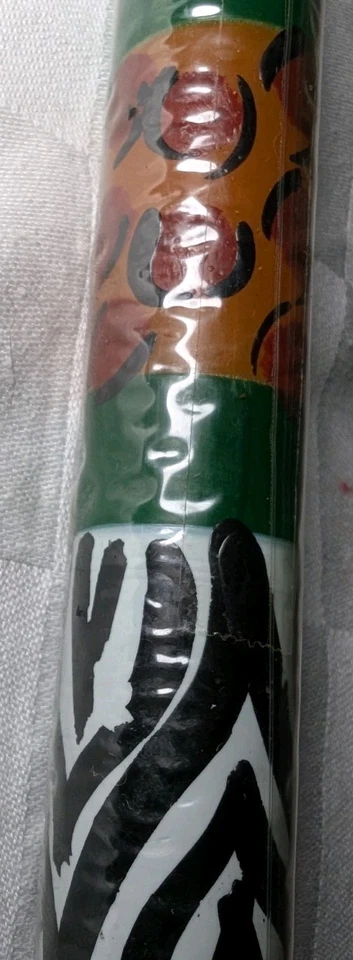 KAPULA 9.5" Vela El Cálido Arte De ÁFRICA Candelabro Guepardo Estampado Cebra Safari Foto 4 de 4