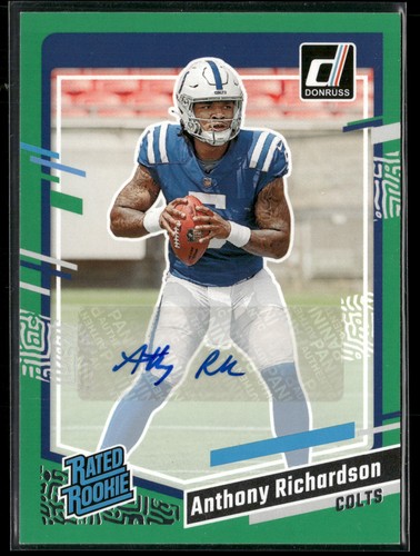 Anthony Richardson [Autograph Gold] #343 2023 Panini Donruss card