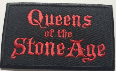 Queens of the Stone Age embroidered band red Patch approx 2.25x3.75''