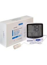 McKesson Refrigerator/Freezer Thermometer with Triple Display, Single Probe, Lar
