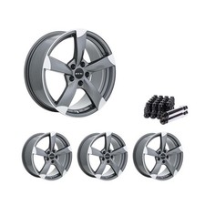Set of 4 17" Gunmetal Alloy Wheel Rims 5x112 fits Volkswagen Taos, RTX0D 5Lug
