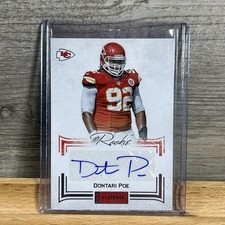 2012 Panini Playbook #108 Dontari Poe Rookie Autograph Auto 64/140 Chiefs