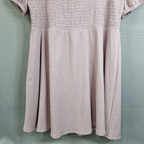 Nine West hellrosa kurzes Kleid kurz Puffärmel gesmokt Gr. XXL - Bild 3 von 9