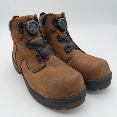 Red Wing King Toe BOA Waterproof Safety Toe Work Boots Brown Mens 11.5 D 2298