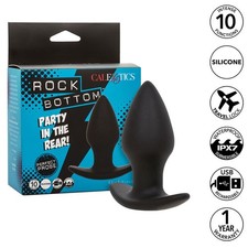 Calexotics Rock Bottom Perfect - Plug Anale Vibrante in Silicone Nero
