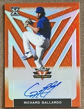 2020 Leaf Valiant Orange Autograph /75 Richard Gallardo #BR-RG3 Blue Jays SP RC