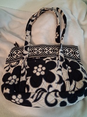 Vera Bradley Retired Night And Day Double Strap Morgan Bag Black And White