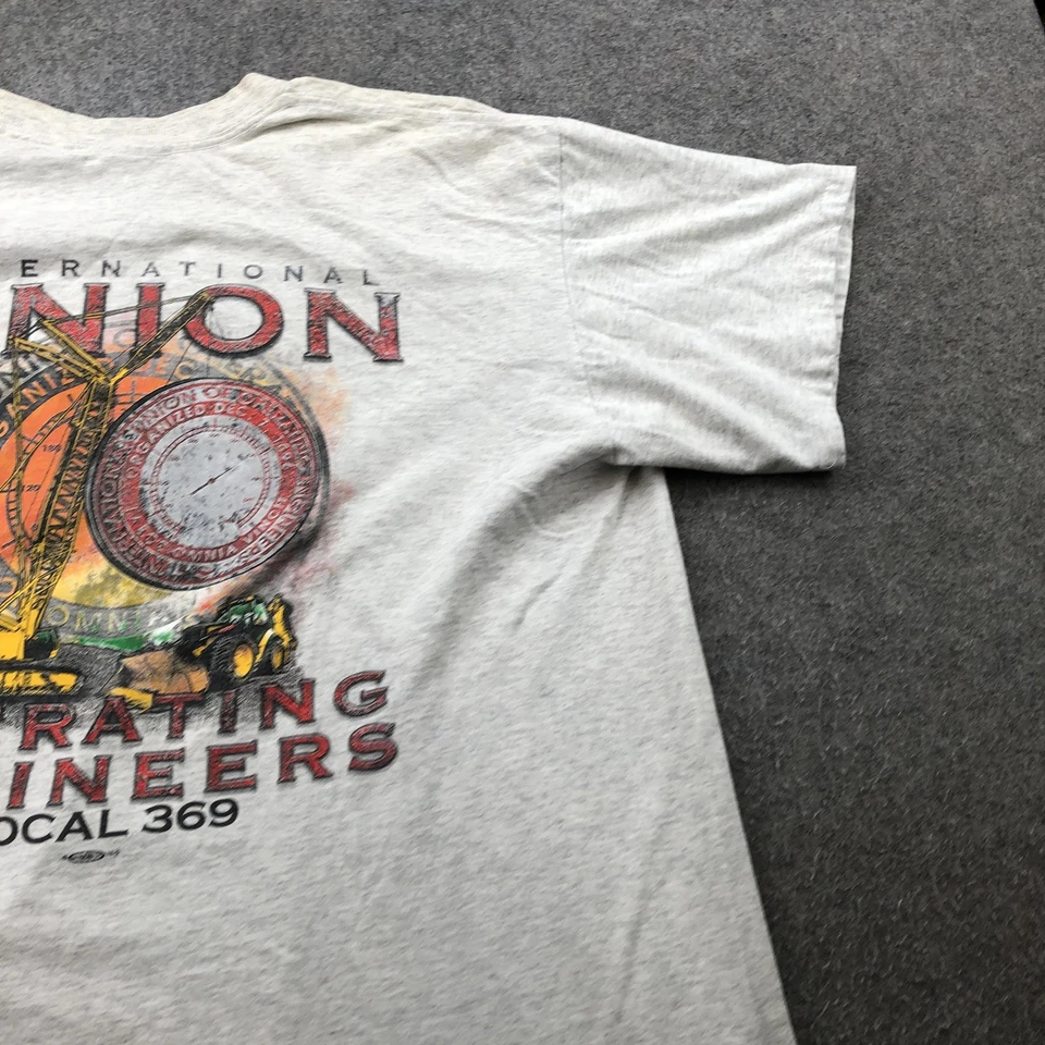 Camisa De Colección Operating Engineers IUOE Union Para Hombres XL Gris Bolsillo Local 369 EE. UU. Foto 3 de 4