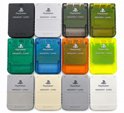 Sony Playstation 1 PS1 Official OEM 15 Block Memory Card Import Pick Your Color