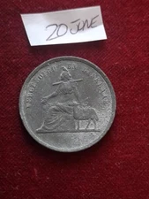 Diaconie D' Amsterdam 1861 Bread Token With 2 Loaves