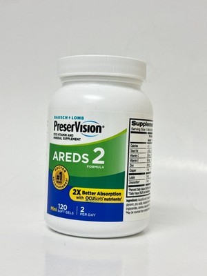 PreserVision AREDS 2 Eye Vitamin & Mineral Supplement 120ct Sof Gel EXP 11/26