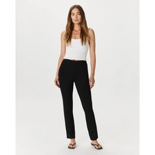Quince Women's Ultra-Stretch Ponte Straight Leg Business Pants in Black Sz M