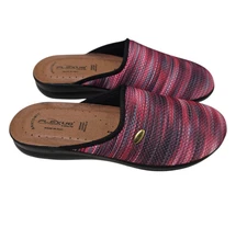 Womens Flexus by Spring Step Scuff Ombre Slip on Slippers Red Multi 9.5 to 10