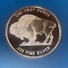 1 Troy Ounce  Buffalo Round .999 Fine Silver