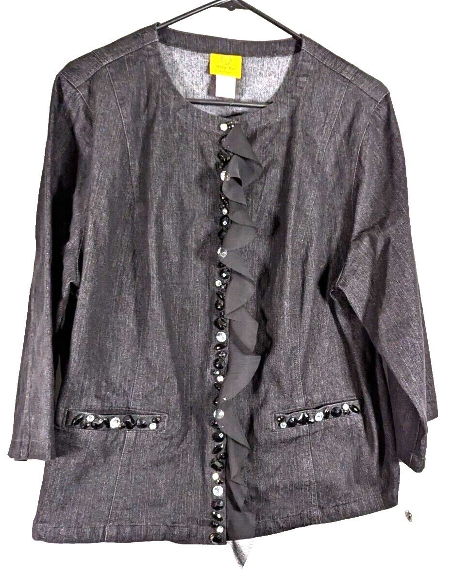 Ruby Rd Woman 16W embellished jacket preowned - image 1