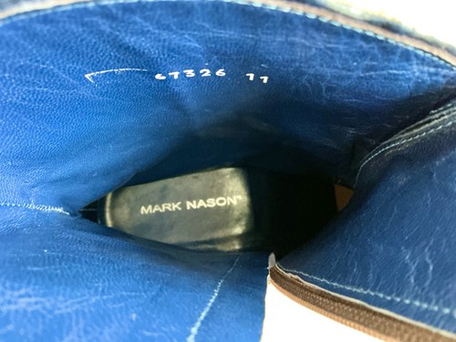 Mark Nason Dallas Galveston Navy Pony Hair Mens Sz 11 Italian Designer Collector - Picture 15 of 18