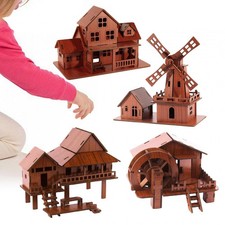 3D Puzzle Architektur Holzhaus Gebäude Handa...