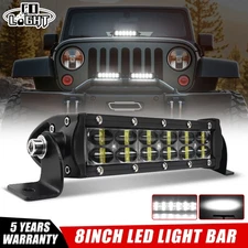 8"inch Dual Row 240W LED Work Light Bar Spot Driving Offroad 4WD SUV Truck 9/10"
