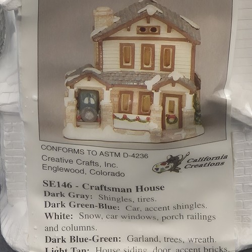 California Creations Craftsman House Christmas Village SE146 Ready to Paint NEW - Picture 2 of 6