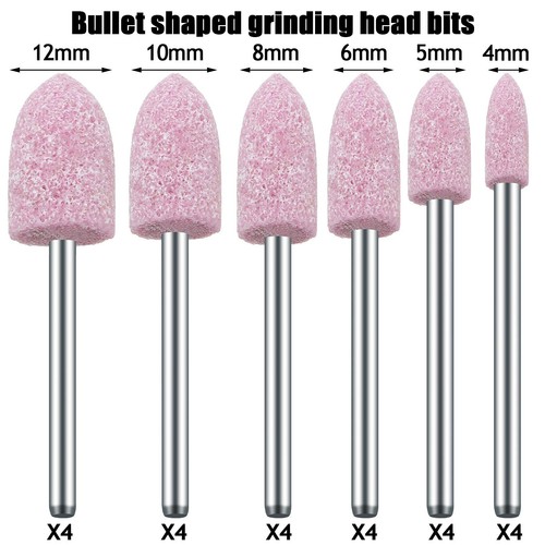 48 Pieces Abrasive Mounted Stone Grinding Wheel Head Mounted Grinding Point S... - Picture 3 of 7