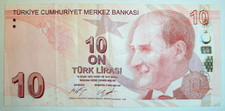 2009 Turkey 10 Lirasi 214518 Paper Money Banknotes Currency