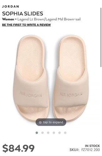 Sandali Nike Air Jordan Sophia Slides donna taglia 8 wLegend marrone chiaro nuovi