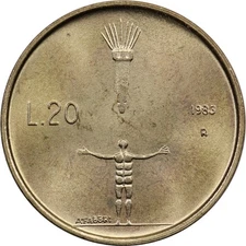 San Marino - 20 Lire - 1983 R - Unc - Threat of Nuclear War