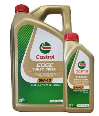 Castrol Edge Turbo Diesel 5W-40 Huile Moteur Synthèse 6 L MB 229.51 - Photo 1/4