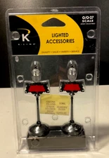 K Line LIGHTED STATION SIGNS 2 Piece Set Train Model Accessories K-010510 NEW