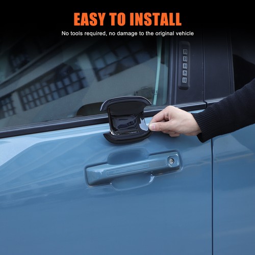 Manija de puerta exterior negra brillante cubierta tapicería para Ford Maverick 2022+ EE. UU. - Imagen 15 de 23