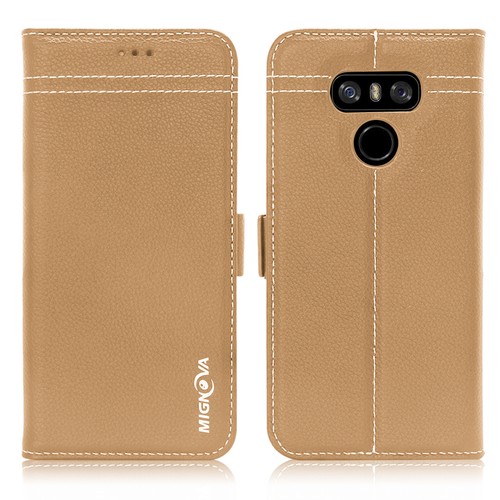 Funda billetera abatible de cuero genuino de lujo con soporte para LG G6 2017 lanzamiento - Imagen 24 de 43