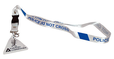 Advanced Accessories Polizeihalsband Lanyard Weiß Blau 48cm 19'' 2cm 3/4''