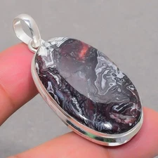 Crazy Lace Agate Oval Shape Gemstone Handmade Gift Jewelry Pendant 2.2" SR 2403