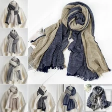 Cotton Scarf Unisex Shawl Head Wraps Women Men's Scarves 200*90cm Large Scarves