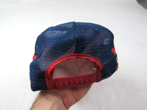Vtg 80s Team USA Olympics 1988 3 Stripe Trucker Snapback Hat Sports Promo Made - Picture 4 of 14