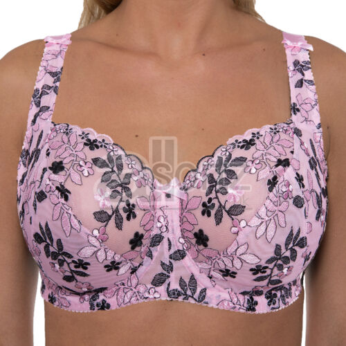 Ladies Gemm Full Cup Underwired Bra Plus Size Firm Hold Lace Large Pretty Uk New - Afbeelding 12 van 15