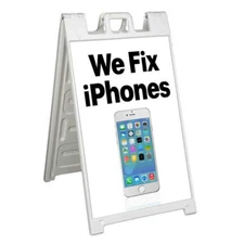WE REPAIR CELL PHONES TABLETS Signicade 24x36 Aframe Sidewalk Sign Banner Decal