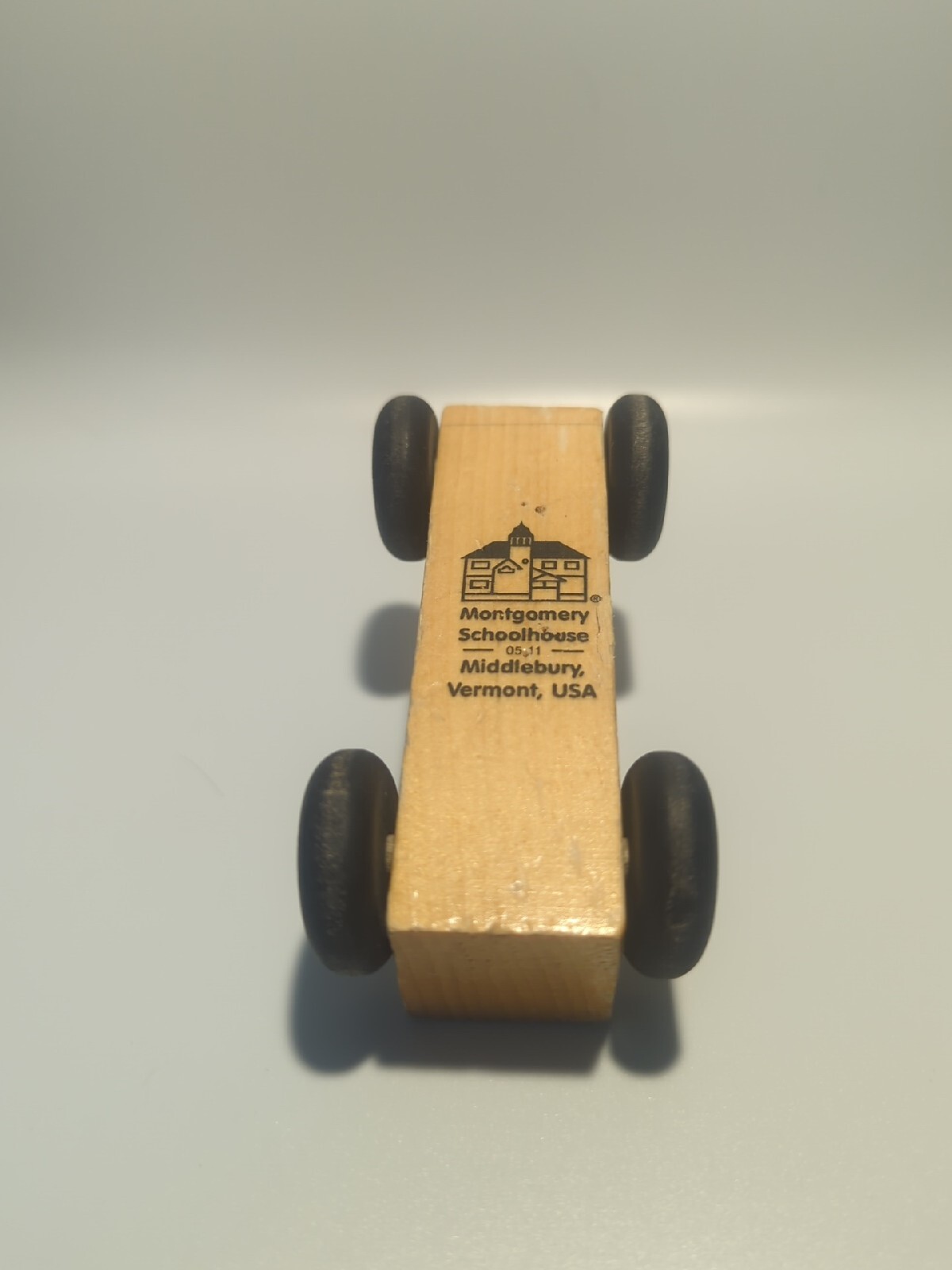 The Montgomery Schoolhouse Middlebury Vermont Wooden Motorcycle Car Toy