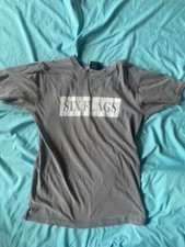 Six Flags T-Shirt Mens Gray Small Cotton