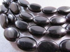 Black Onyx Oval Beads 22pcs