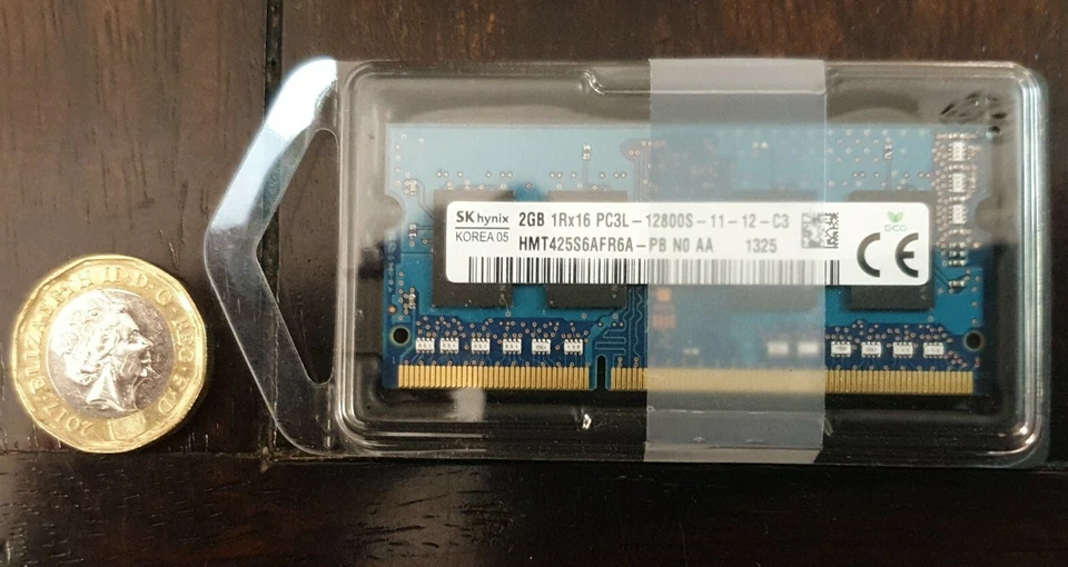 Hynix 2GB DDR3 Laptop RAM Memory - 1Rx16 PC3L 2GB  DDR3-1600 SODIMM PC3L-12800S  - Image 2 of 3