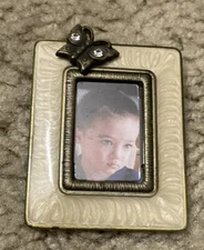 Jay  Strongwater Mini Square Picture Frame Enamel Swarovski Crystal Leland